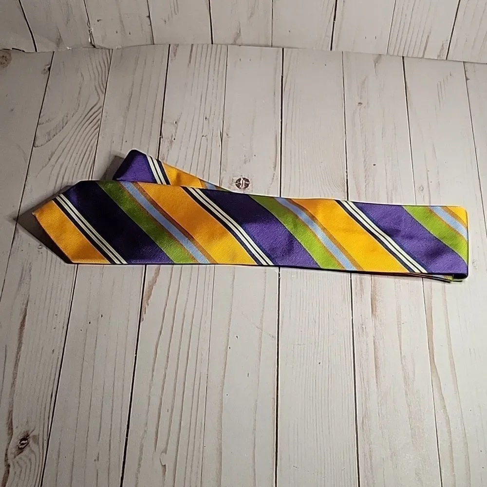 Robert Jensen Colorful Silk Tie New
